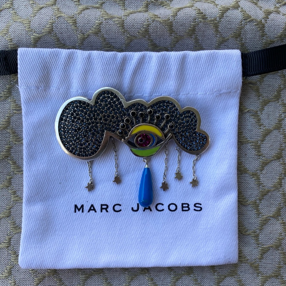 🌧 Marc Jacobs 3rd Eye Star Cloud Silver Pin Charm